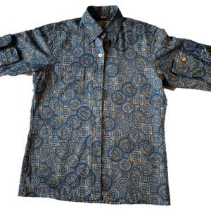 Vintage Christian Dior Button Down Paisley Medium